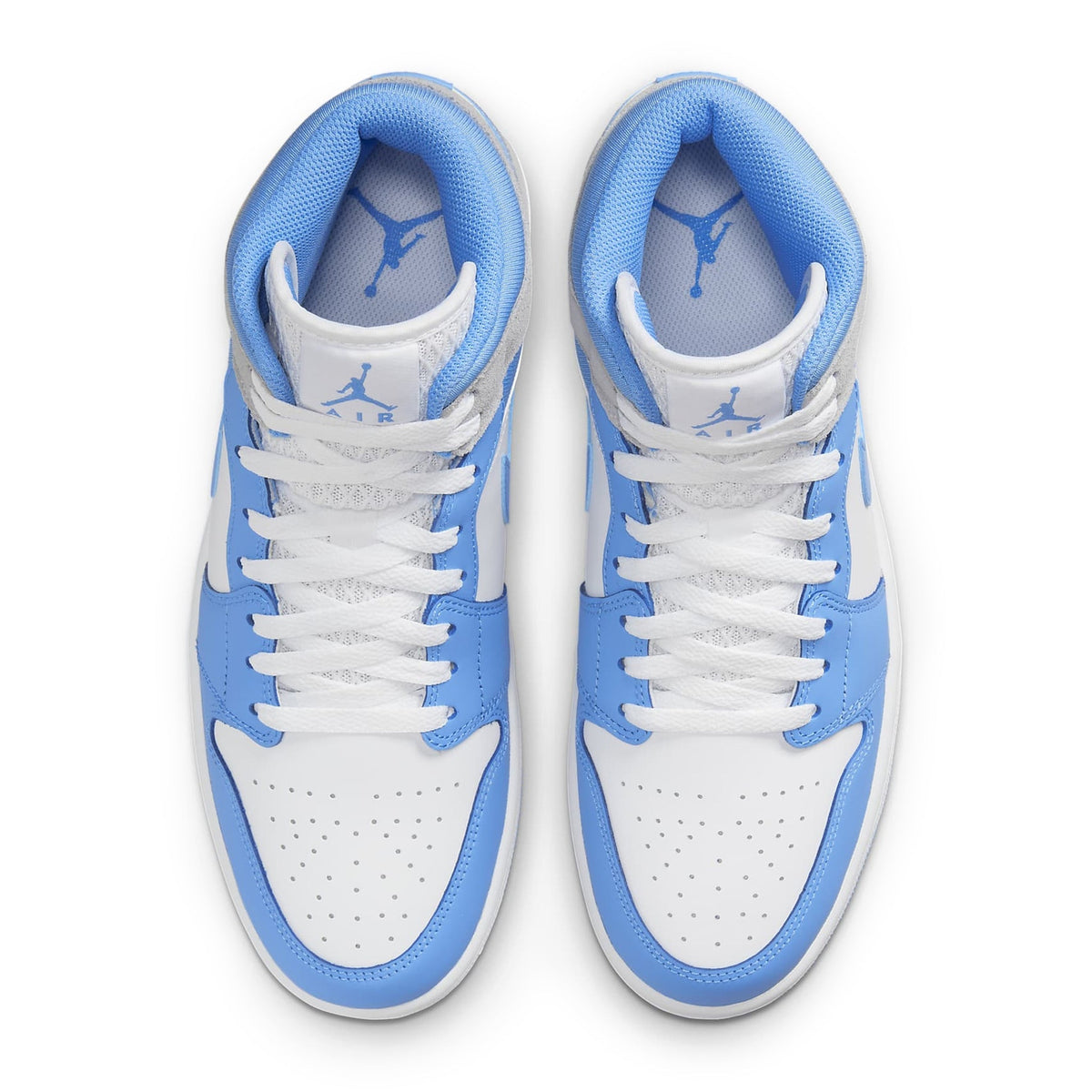 Air Jordan 1 Mid University Blue Grey Sneakers