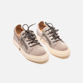 Giuseppe Zanotti Gray Patent Leather & Velour Sneaker