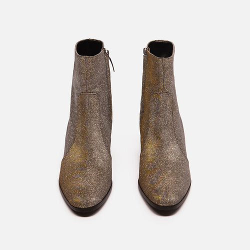 Aera Silver Metallic Ankle Boot