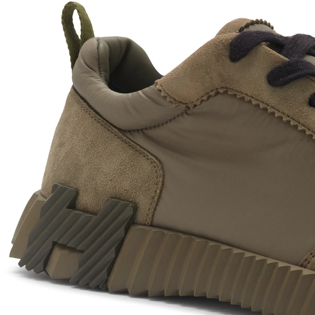 Hermes Paris Bouncing Nylon Suede Sneaker Vert Tundra