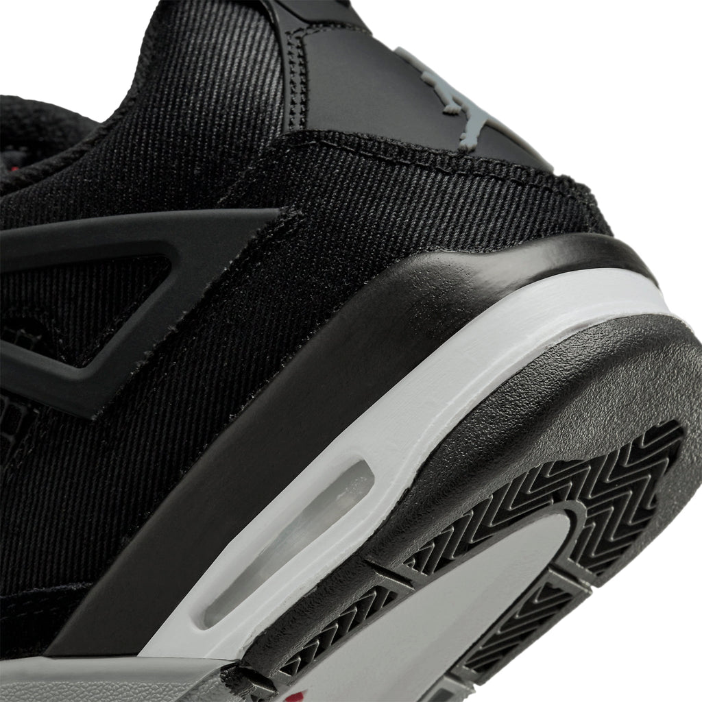 Air Jordan 4 Retro Black Canvas (GS) Sneakers