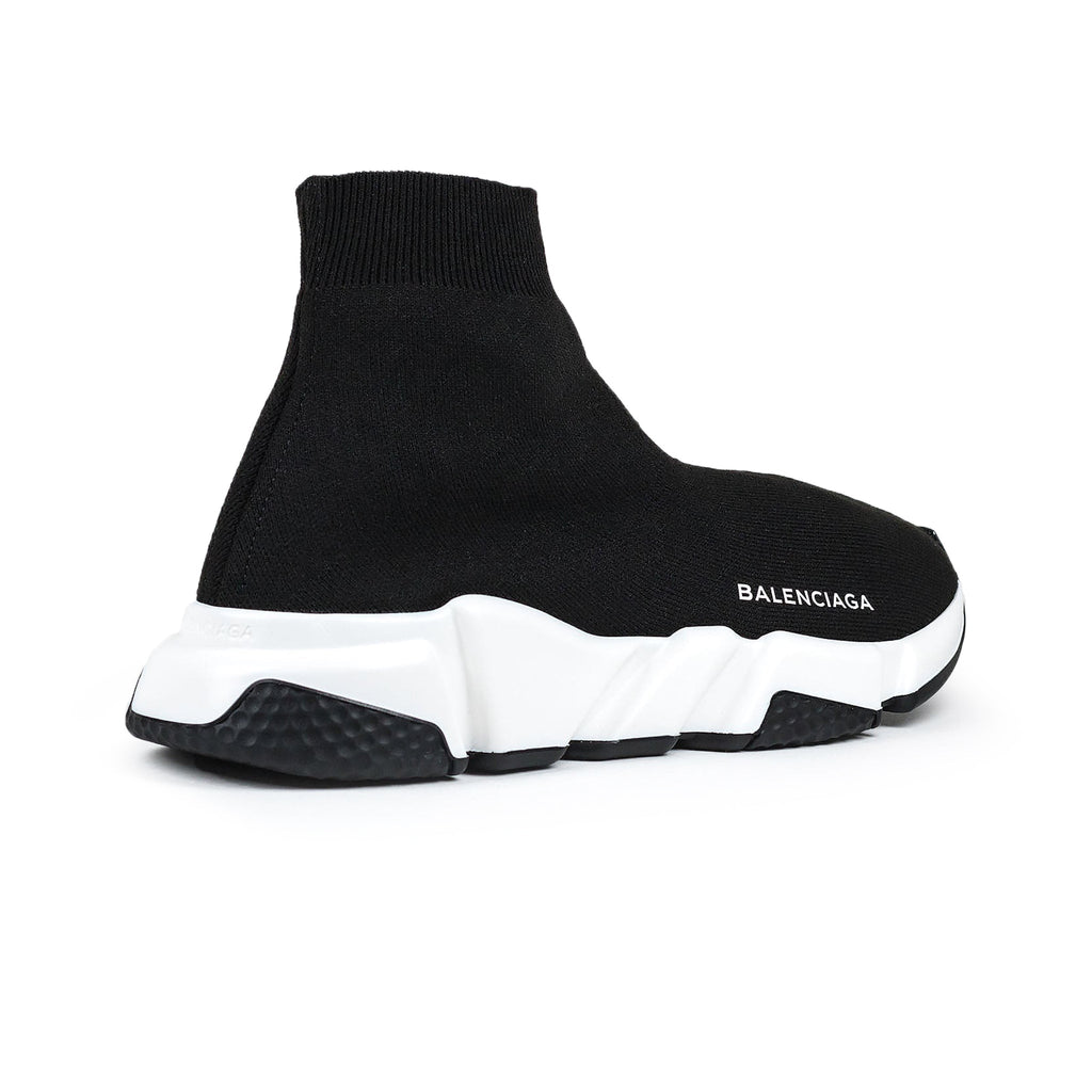 Balenciaga Speed Knit Sock Black White Black Sneakers