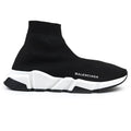 Balenciaga Speed Knit Sock Black White Black Sneakers