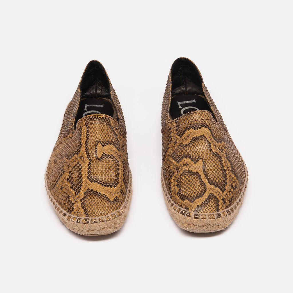Loewe Brown Snakeskin Espadrilles