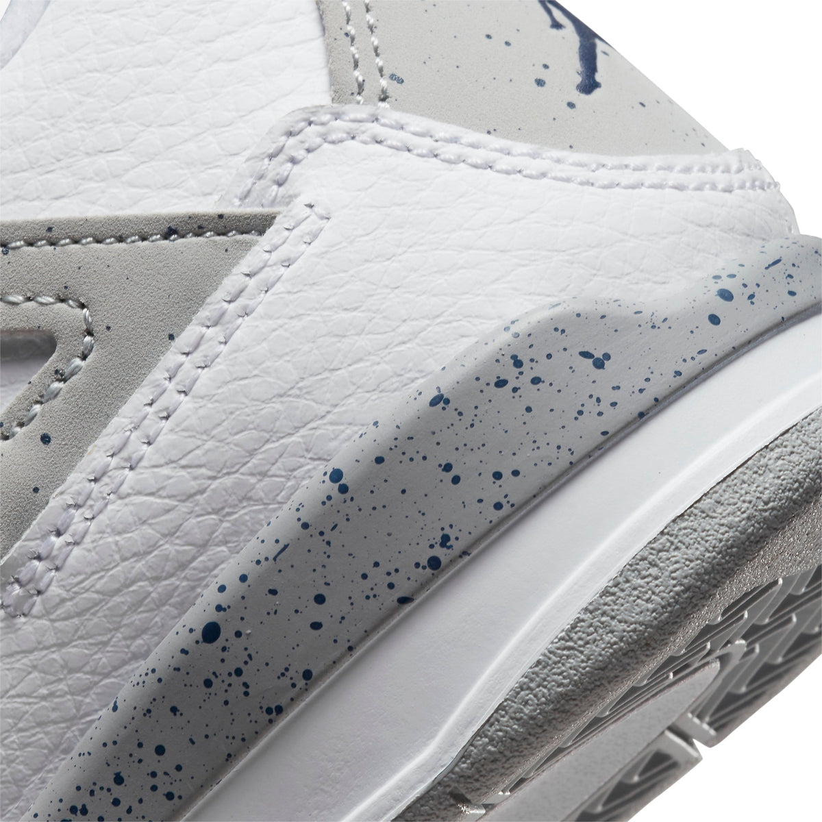 Air Jordan 4 Retro Midnight Navy (PS) Sneakers - White