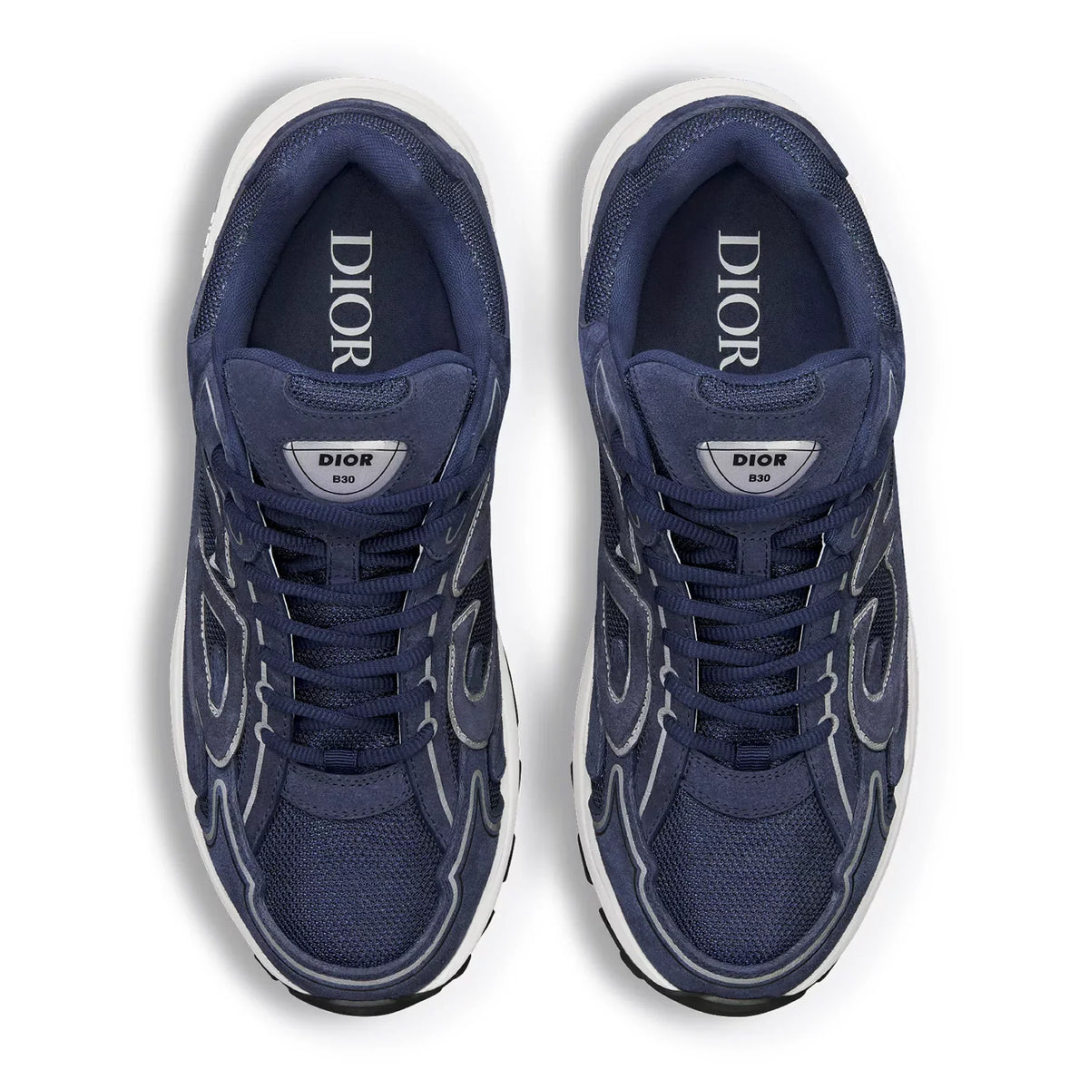 Dior B30 Countdown Mesh Navy Blue Suede Trainer