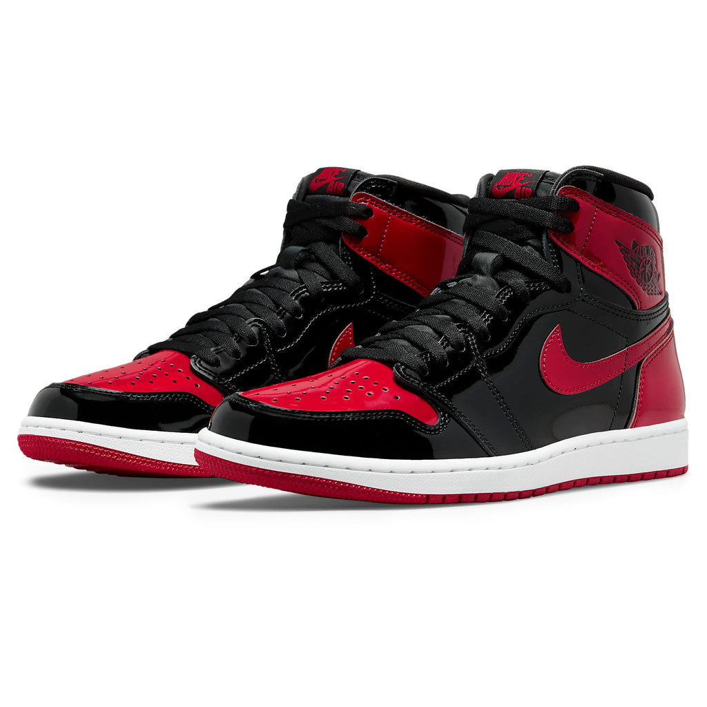 Air Jordan 1 Retro High OG Patent Bred Sneakers - Red