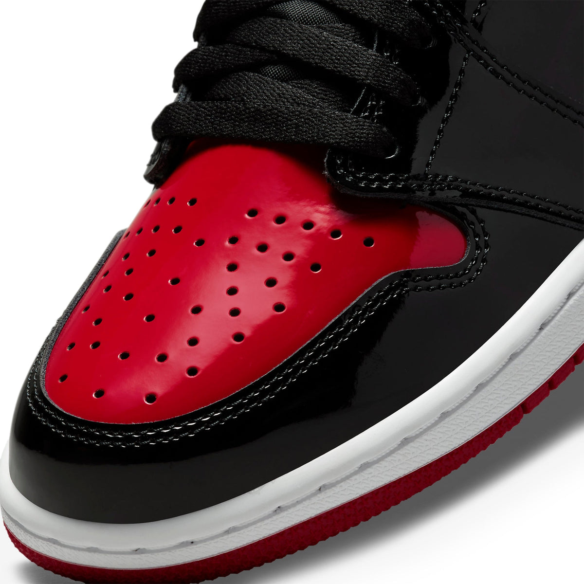 Air Jordan 1 Retro High OG Patent Bred Sneakers - Red