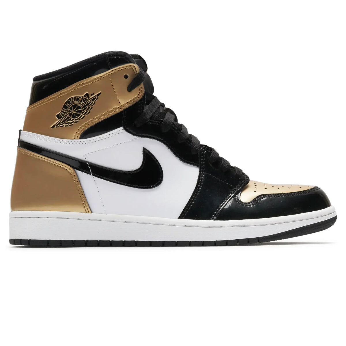 Preloved - Air Jordan 1 Retro High NRG Patent Gold Toe Sneakers