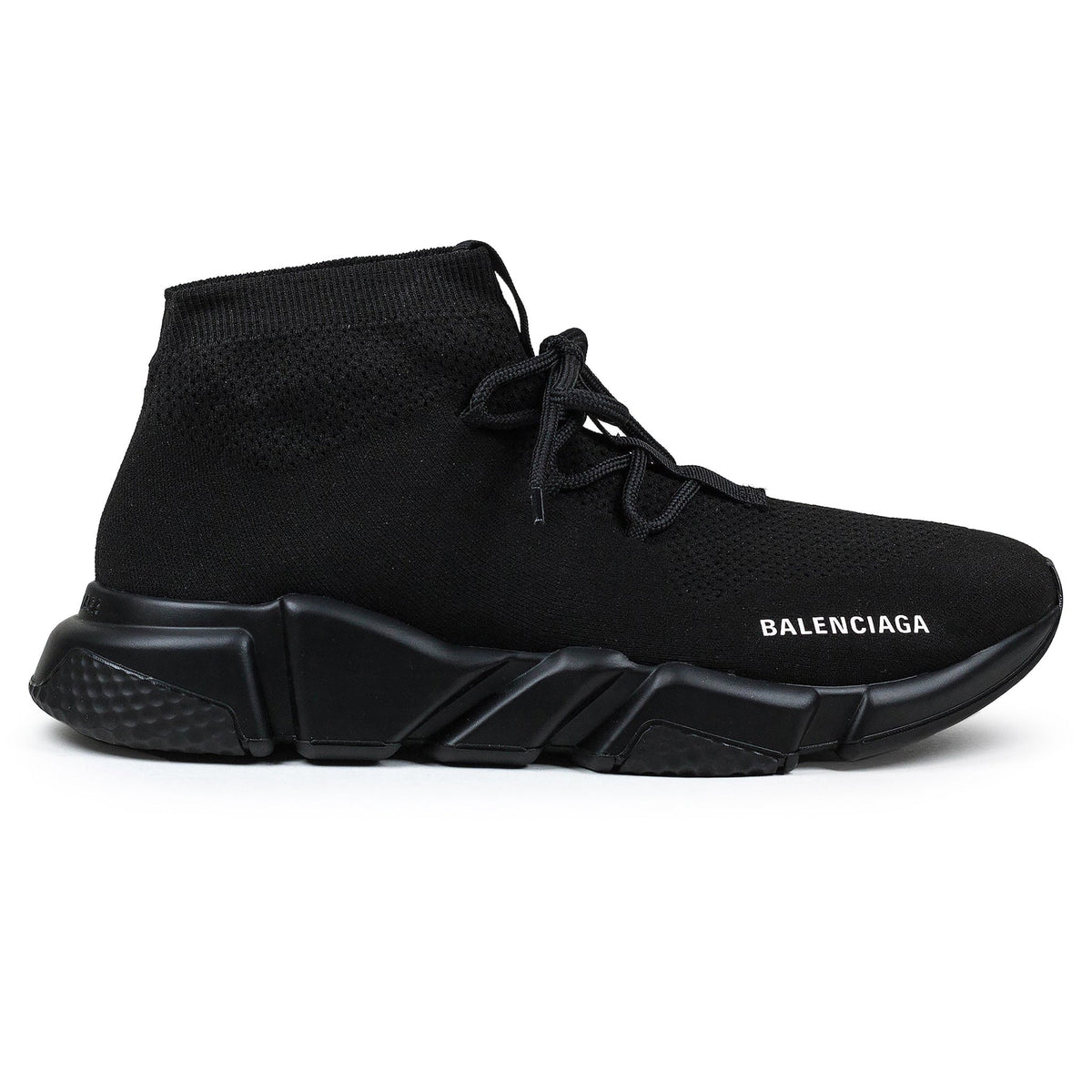 Balenciaga Speed Knit Lace Sock Triple Black - Women's Sneakers