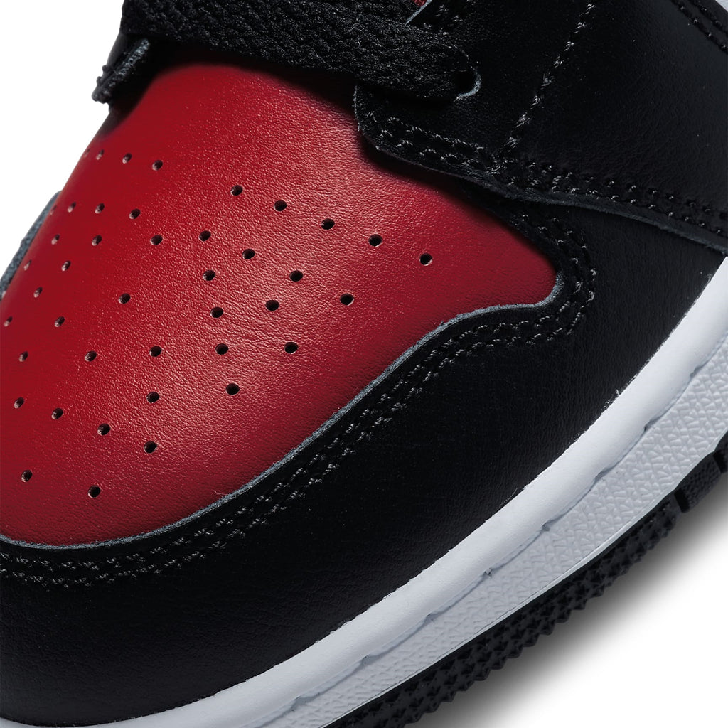 Air Jordan 1 Mid Black Fire Red (GS) Sneakers