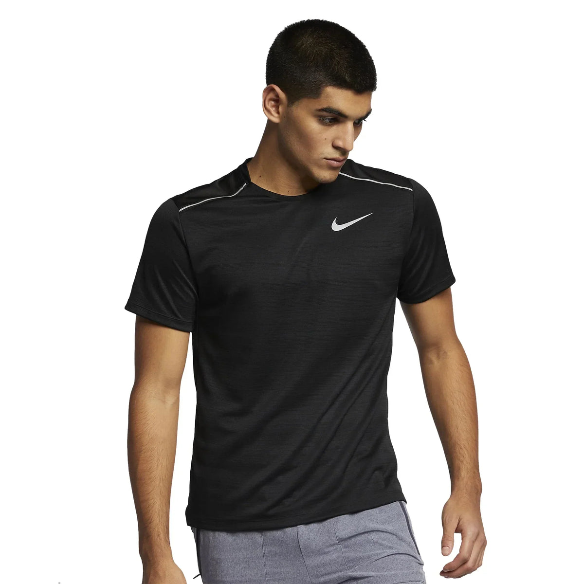 Nike Dri-FIT 1.0 Black Miler Running T-Shirt