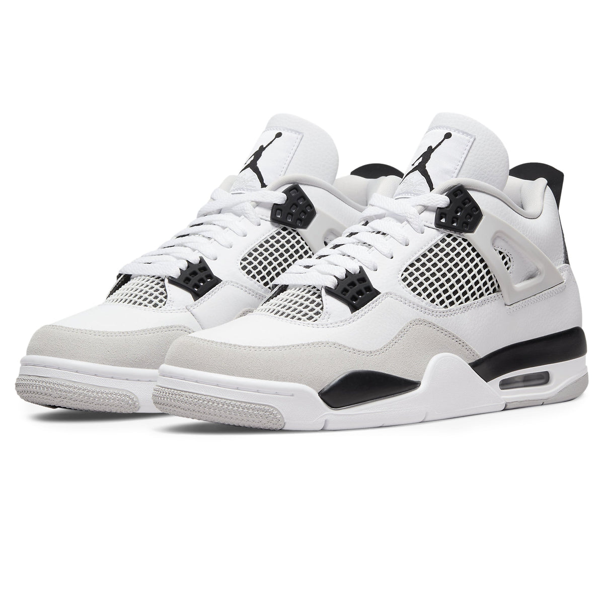 Air Jordan 4 Retro Military Black Sneakers - White