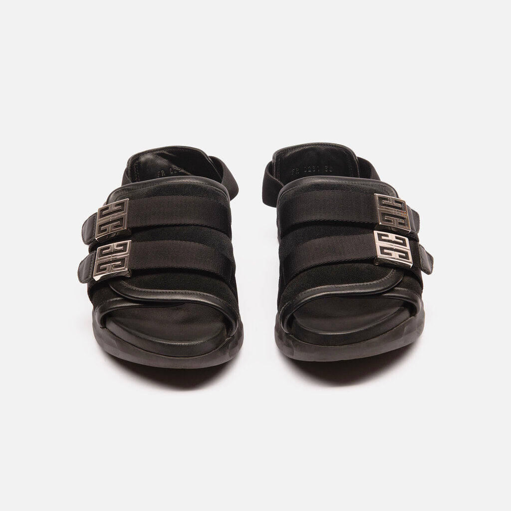 Givenchy Black Leather Chunky Sandals